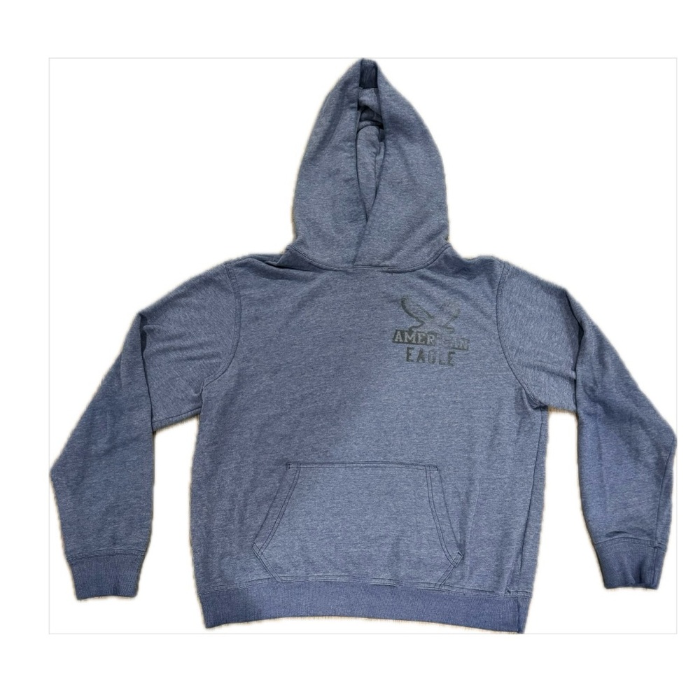 😎 Men’s American Eagle Vintage Blue Hoodie Sweatshirt in size Large